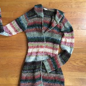 Lux crochet duster w/ hood M